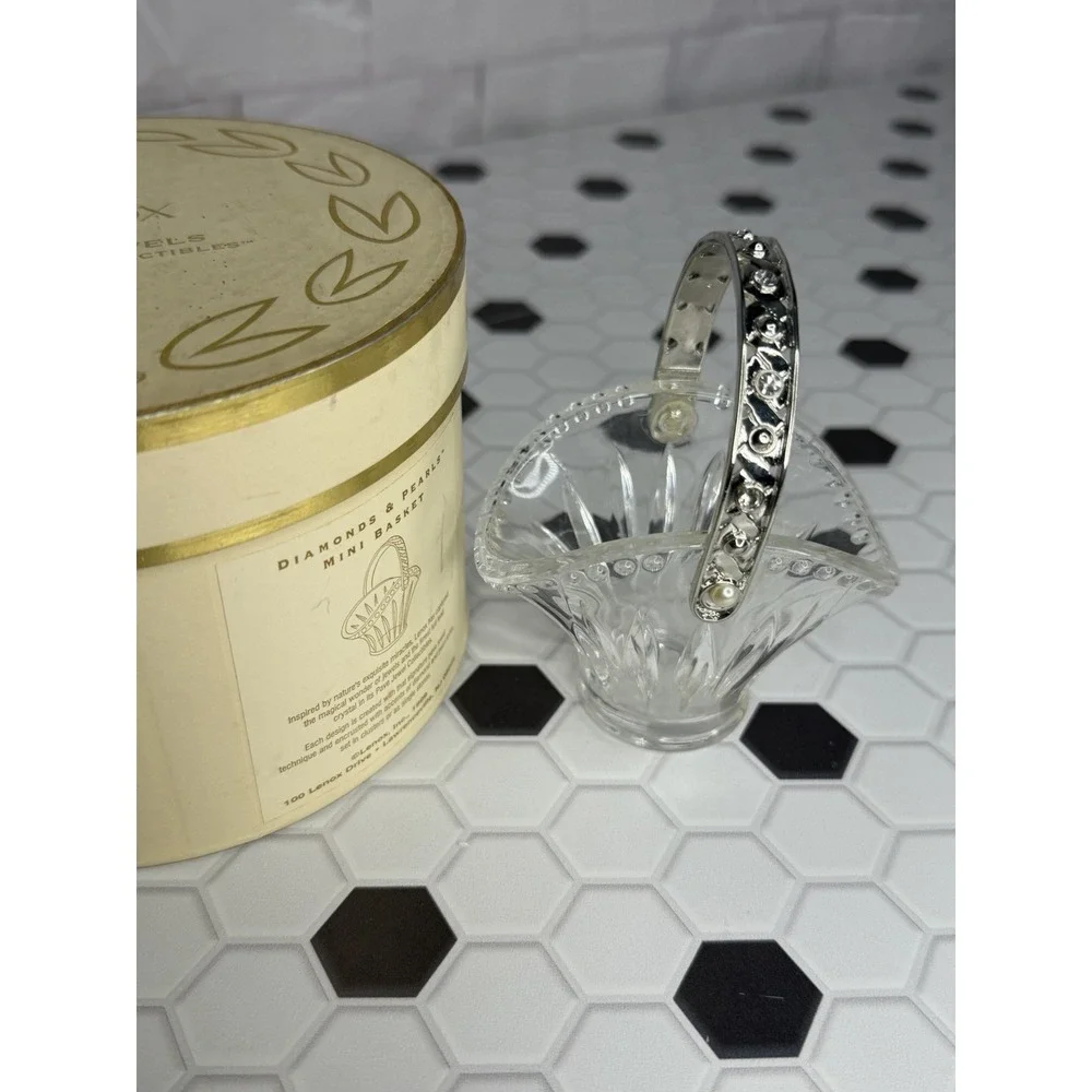 Lenox Pave Jewels‎ Crystal Collection Mini Basket with Original Box